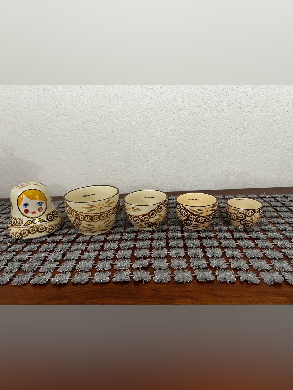 Temptations Old World Nesting Doll Measuring Cups Set